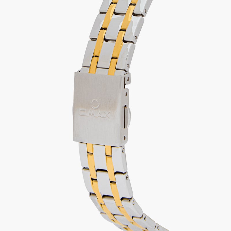 OMAX ساعة أومكس النسائية الفضية والذهبية التناظرية - Image 5